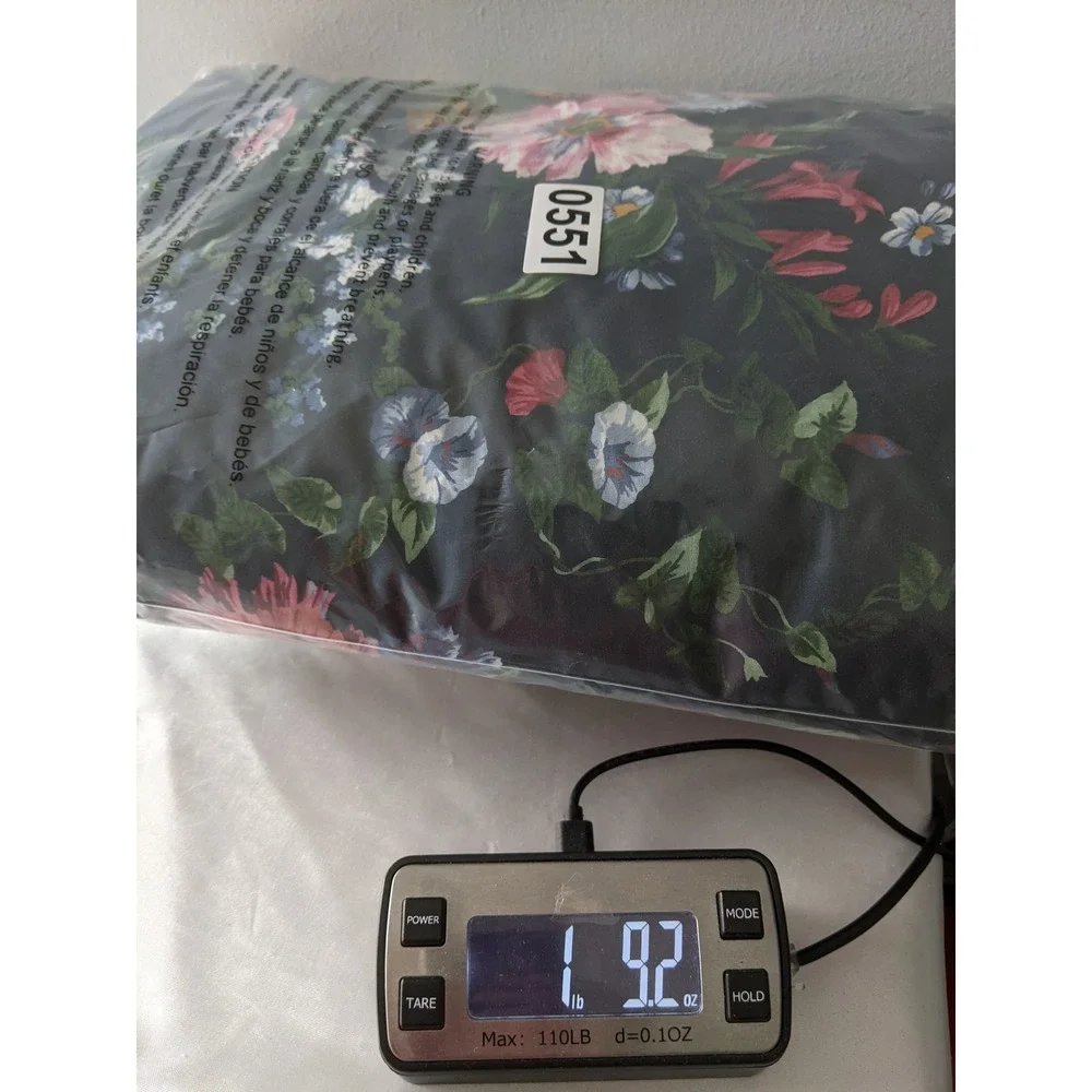 Vintage Ralph Lauren Isadora Cossette Black Floral Queen Fitted Sheet USA Made